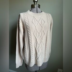 Blush pink Cable Knit Sweater Joe Fresh ❤️ Jillian holiday photo christmas